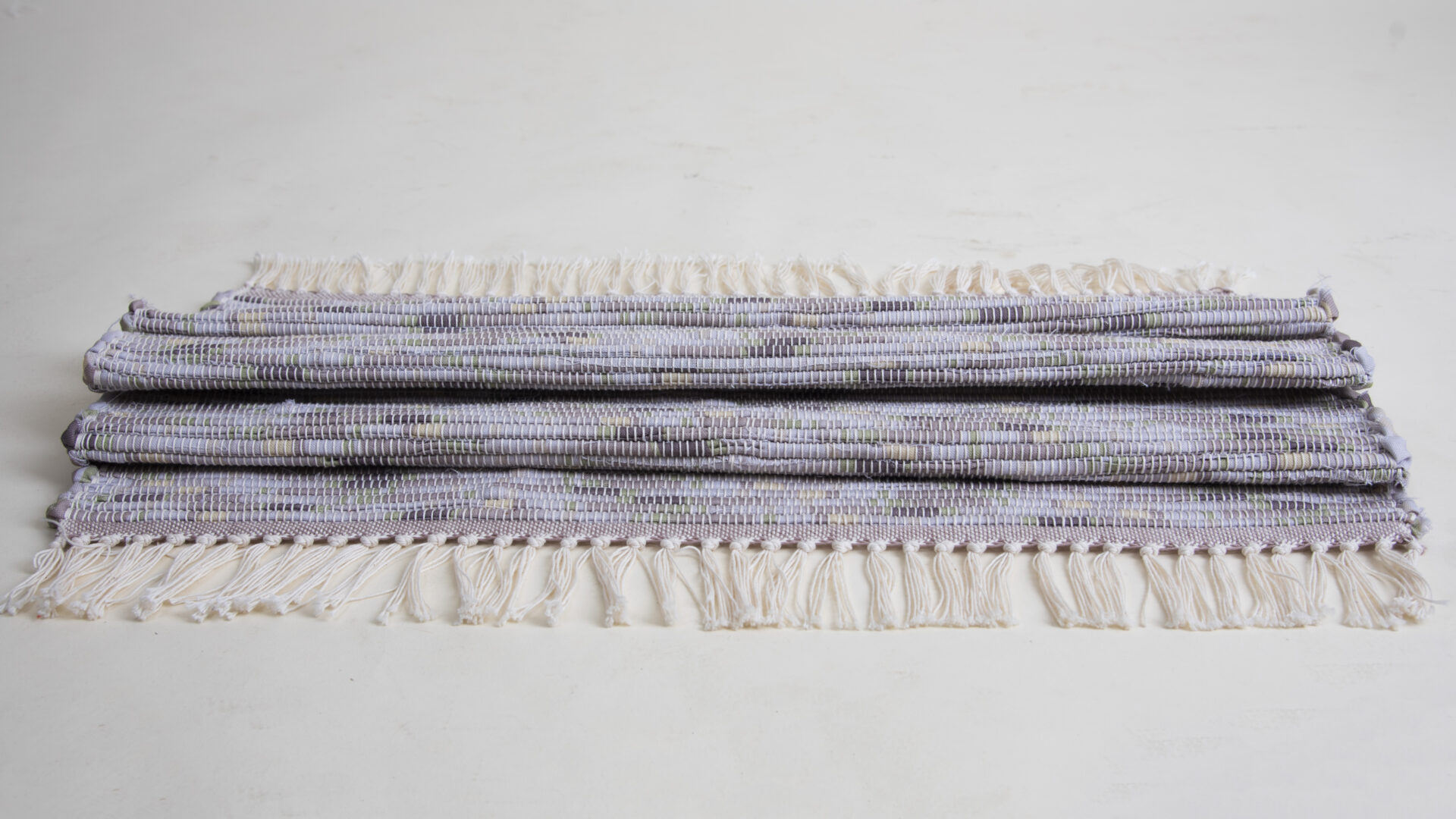 Poly-cotton Rug, Muted Green and Tan, 31x27 - Image 4