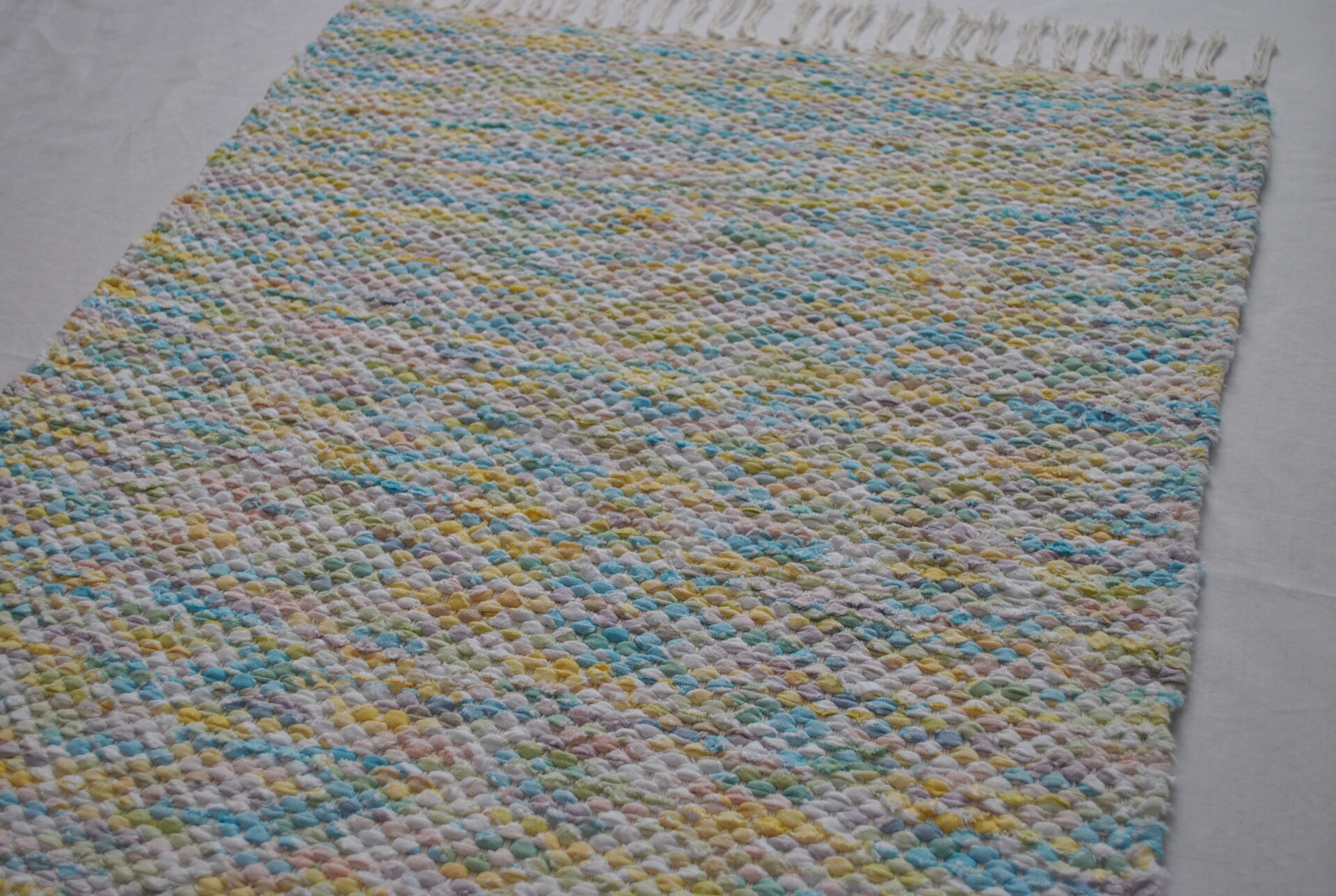 Cotton Rug, Blended Pastels, 42x24.5 - Image 6